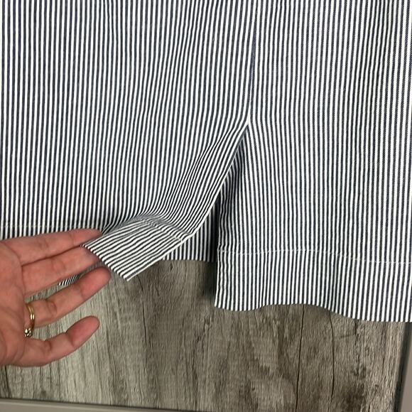 Talbots blue/white stripe cotton skirt women's 6 - Picture 6 of 11